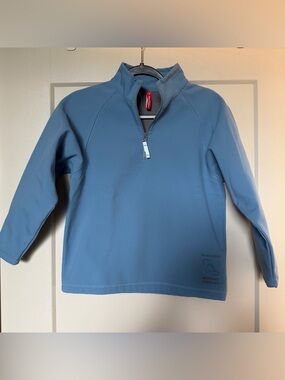 Hanna Andersson Light Blue Quarter-Zip Pullover